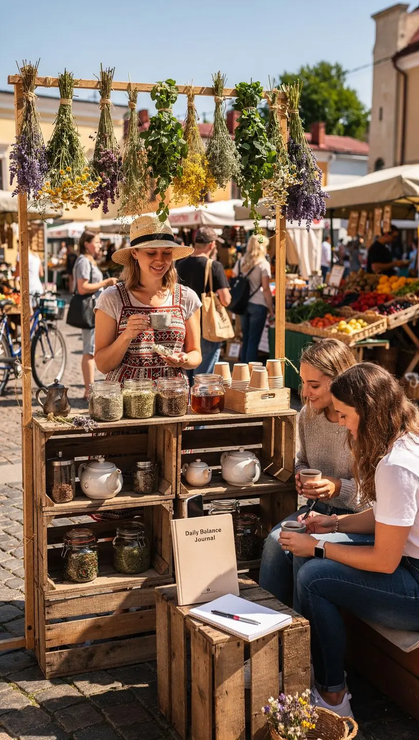Rankos laikančios arbatos puodelį per meditacinę pertrauką darbo metu.